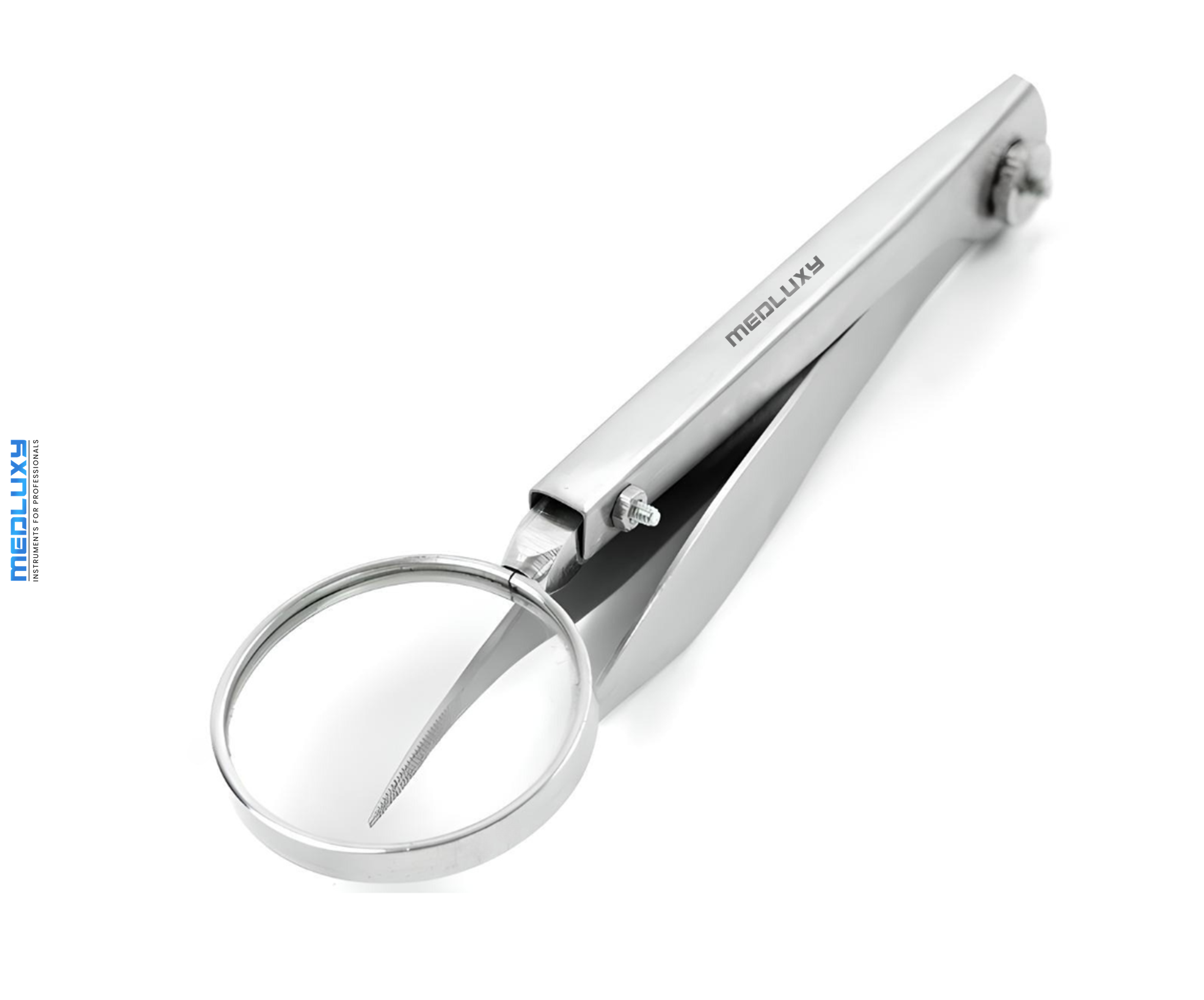 Medluxy - Splinter Tweezers with Magnifying Glass (adjustable magnifying glass) - Straight - 13 cm - SP0082 (splinter tweezers)